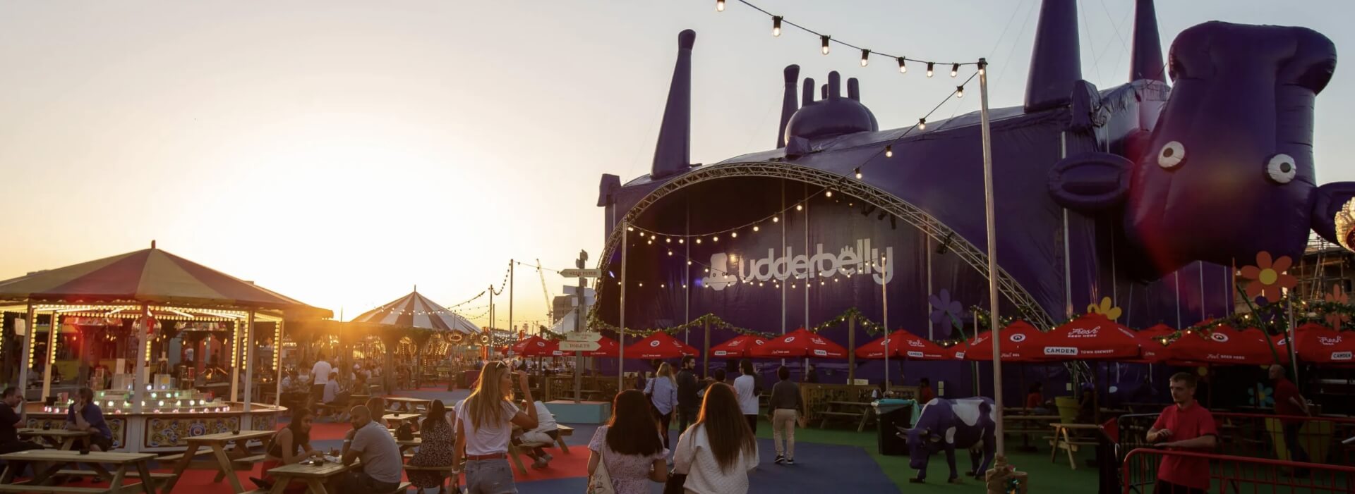 Underbelly's Abattoir at George Sq Edinburgh during the Edinburgh Fringe festival
