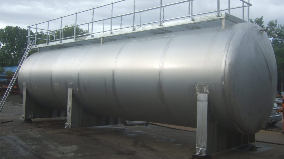 Cylindrical steel tank
