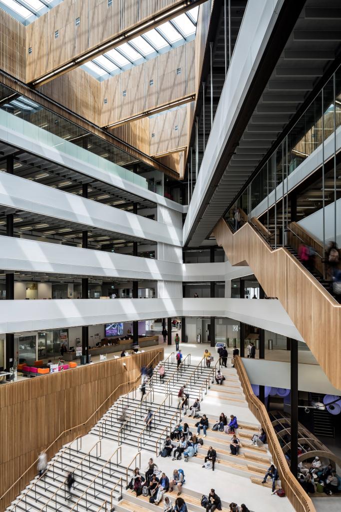 City of Glasgow College interior showing staircases and balustrades by Blake Group