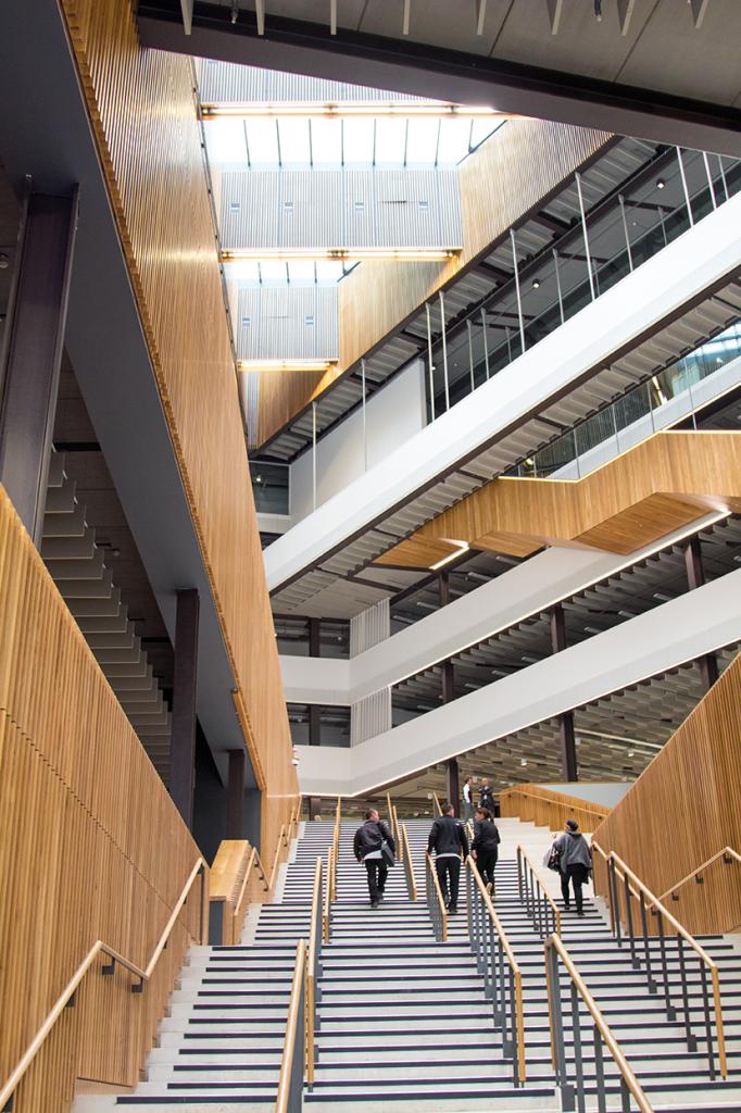 City of Glasgow College interior showing staircases and balustrades by Blake Group