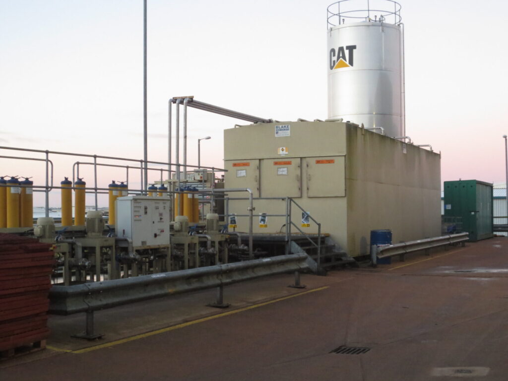 Fuel tanks at a Caterpillar manufacturing facility which were manufactured by Blake Group in Edinburgh