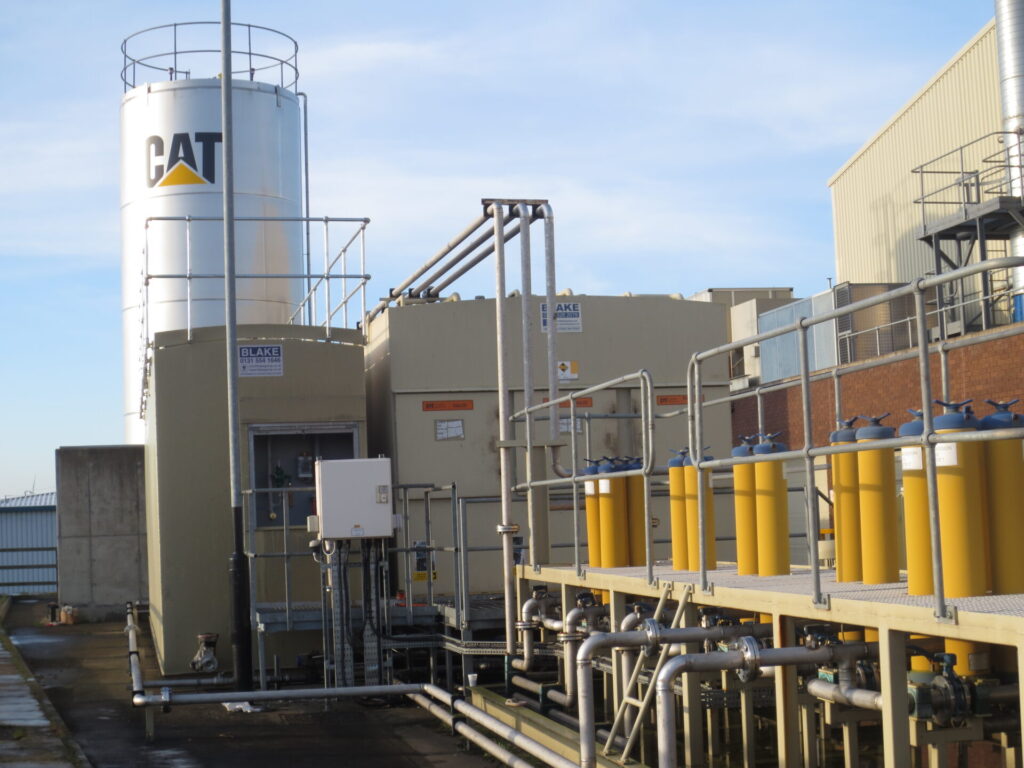 Fuel tanks at a Caterpillar manufacturing facility which were manufactured by Blake Group in Edinburgh