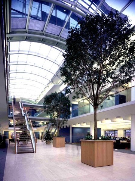 Interior of Barclay House showing metal work and steel staircases by Blake Group