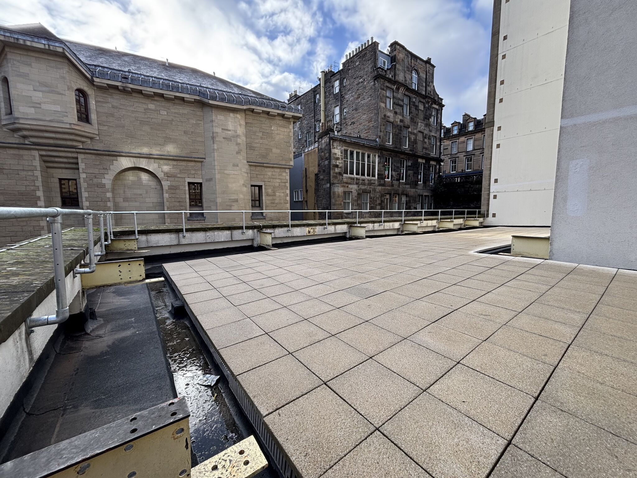 Metal safety railing by Blake Group for Scorpio Safety Systems