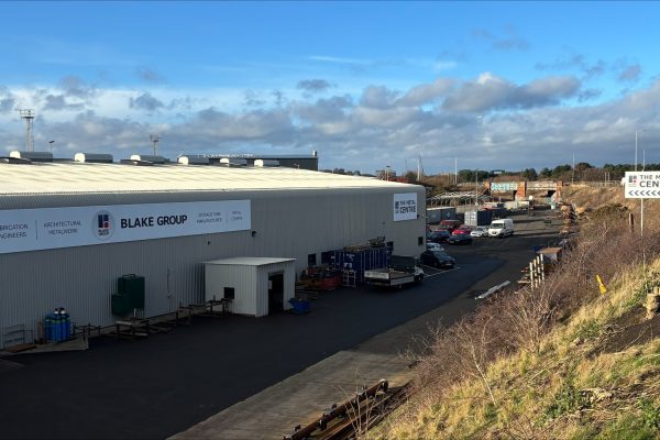 Close up view of the new Blake Group and Metal Centre factory at Seafield Way Edinburgh