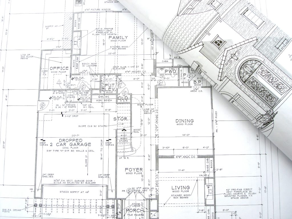 Architectural plans of a home