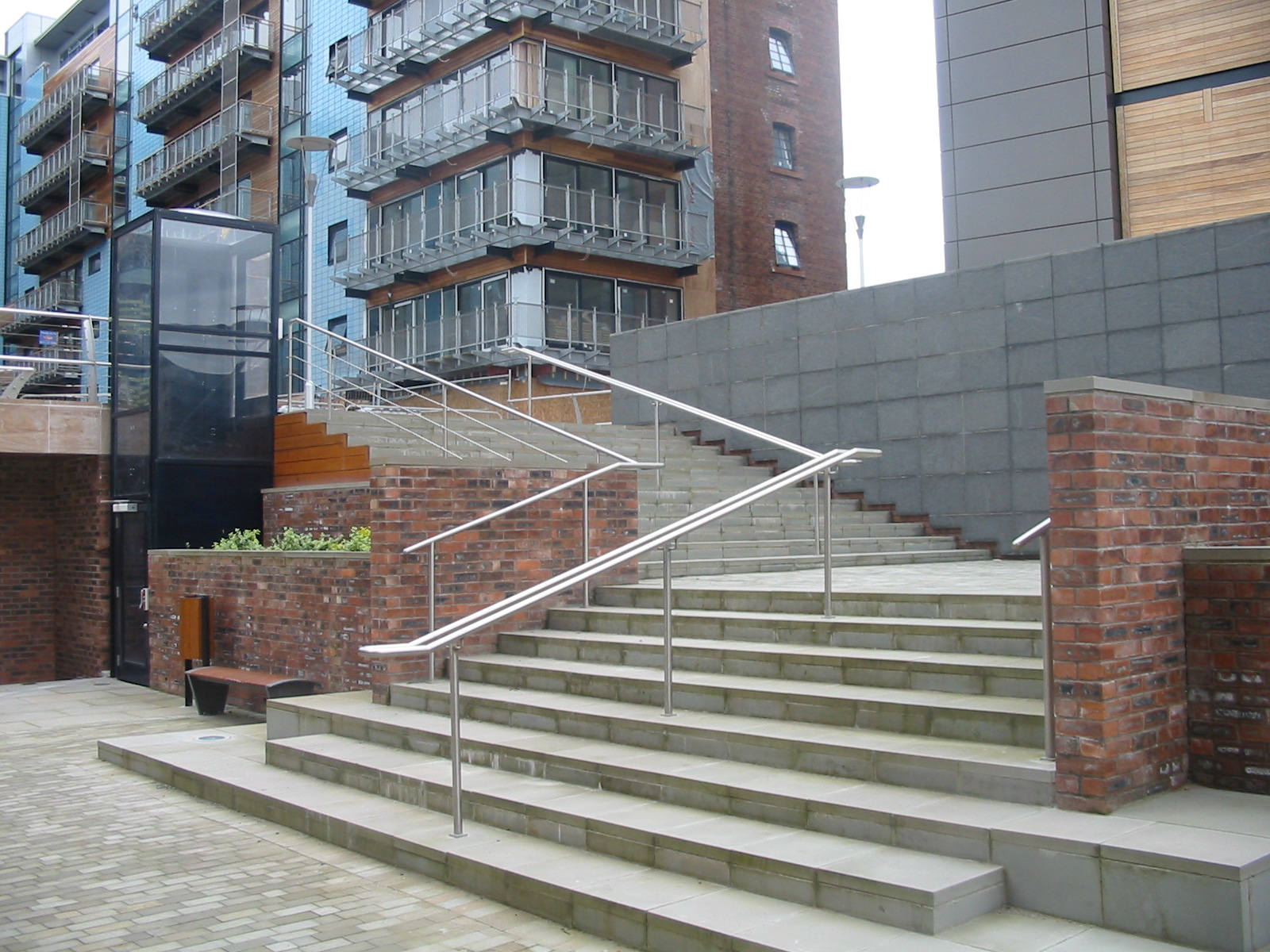 Metal handrails made by Blake Group at the Breadalbane Street flats in Edinburgh
